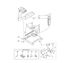 Whirlpool WED6400SG1 top and console parts diagram