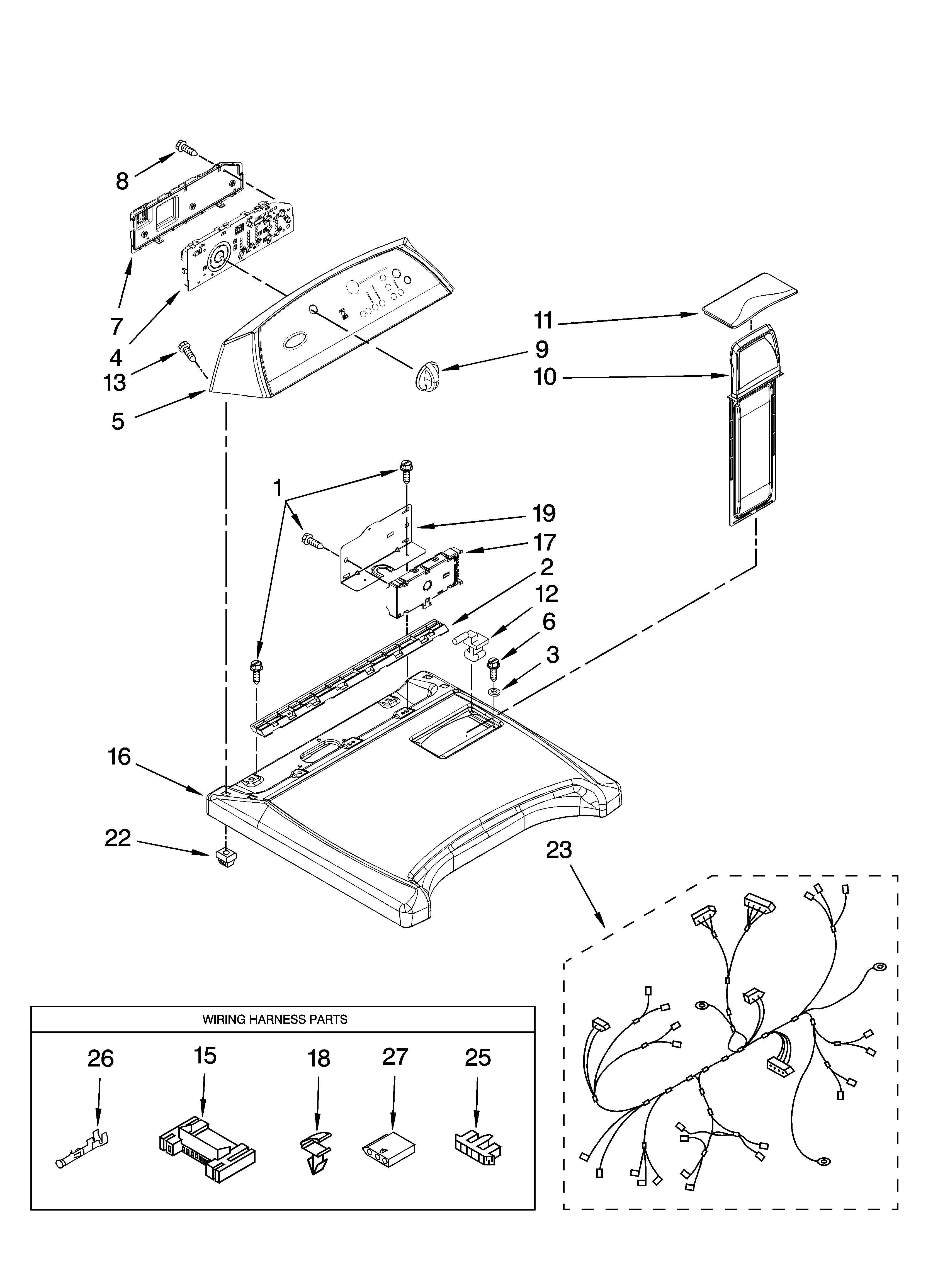 Top and console parts