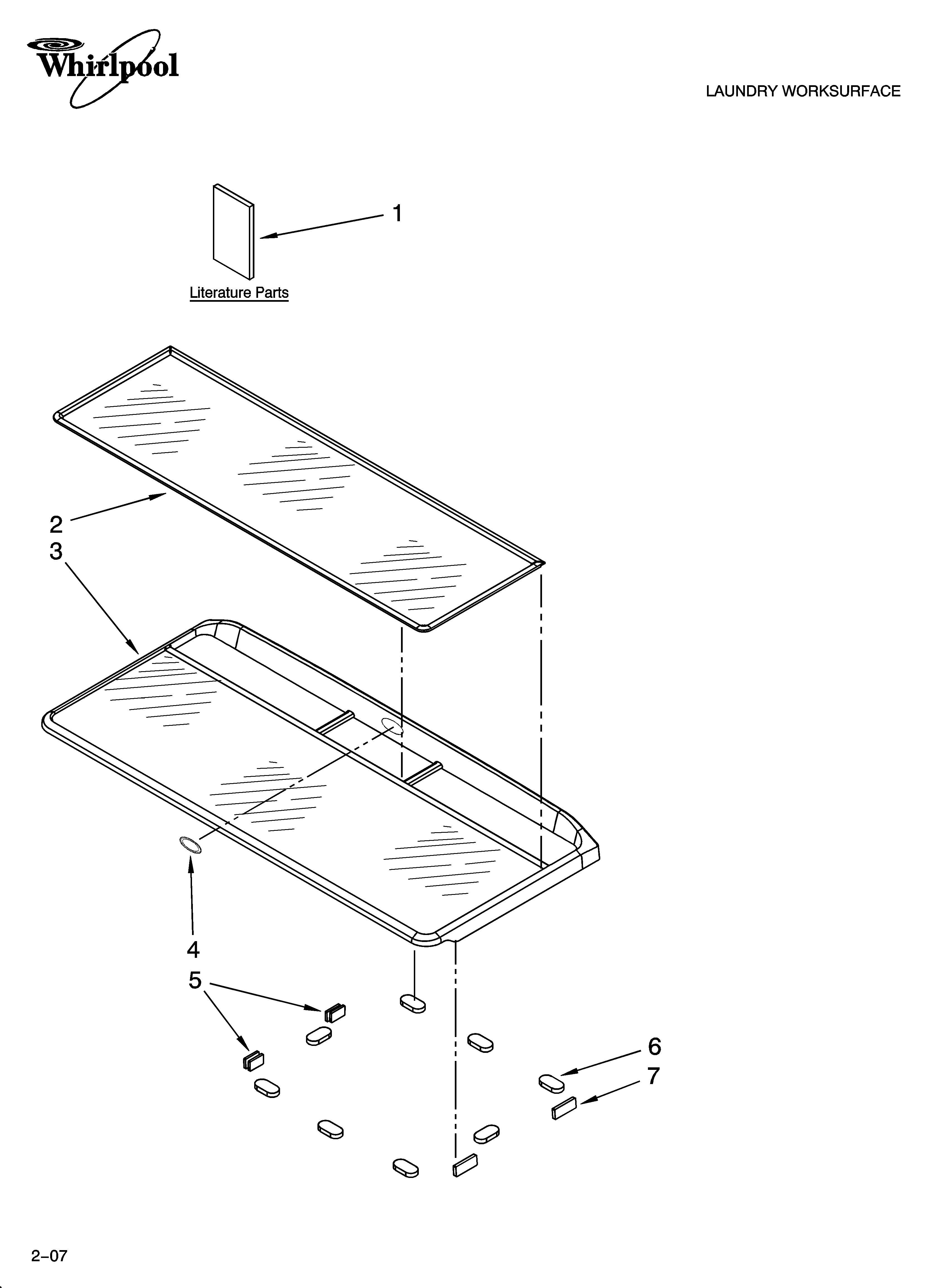 Worksurface and pad parts