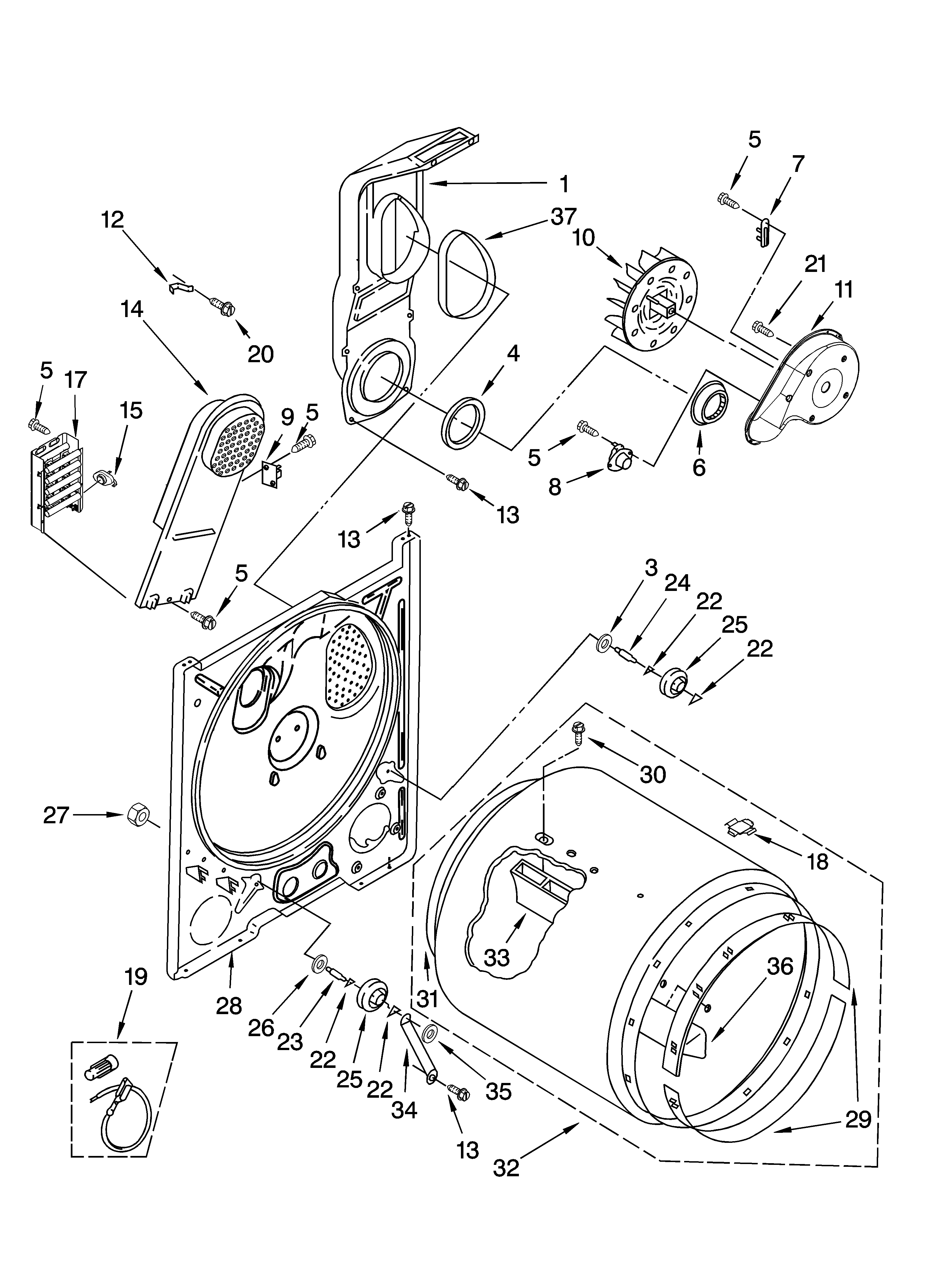 Bulkhead parts, optional parts (not included)