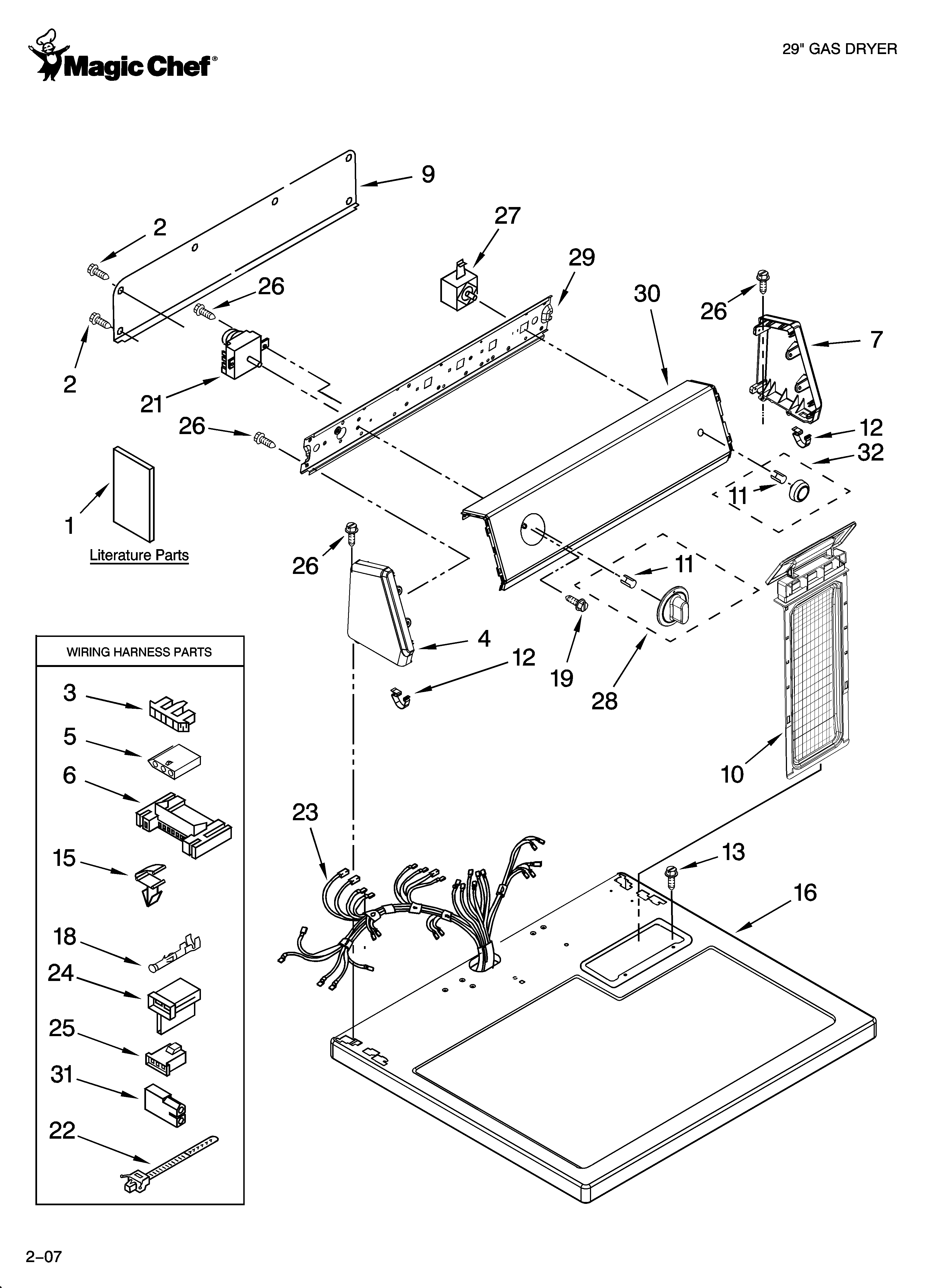 Top and console parts