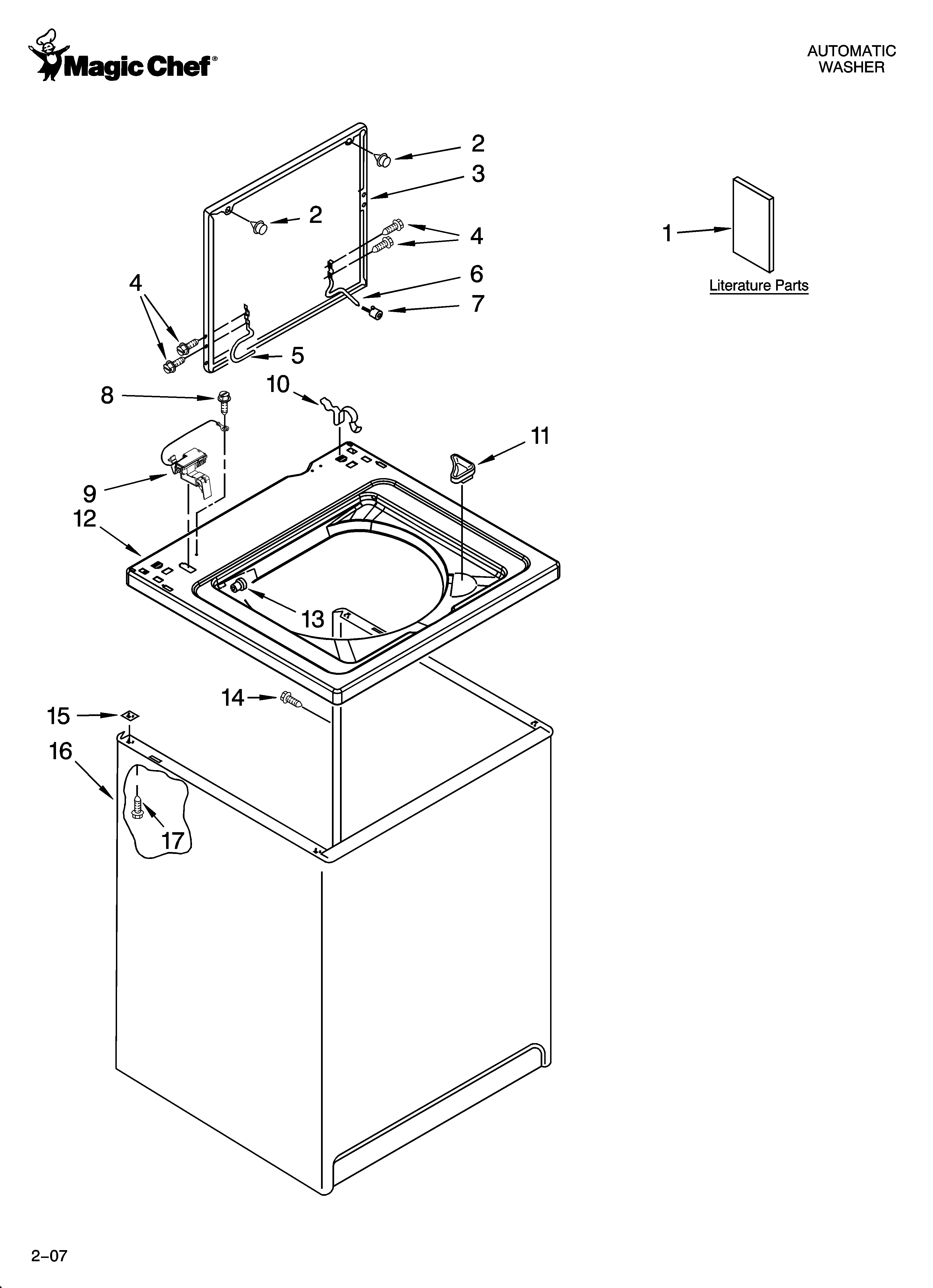 Top and cabinet parts