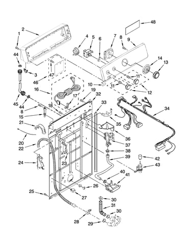 Controls and rear panel parts