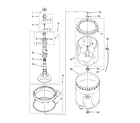 Maytag MTW5700TQ0 agitator, basket and tub parts diagram