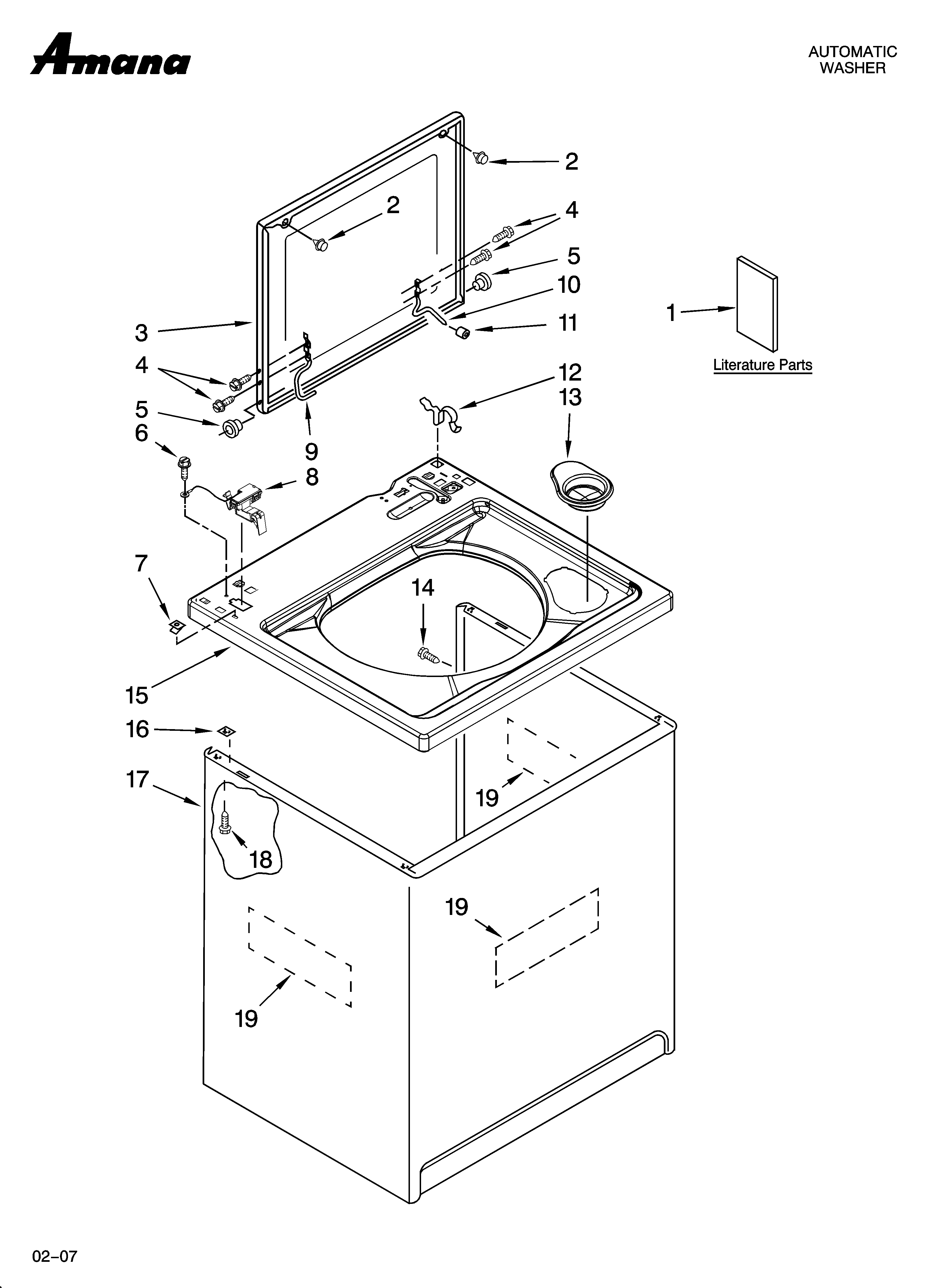 TOP AND CABINET PARTS