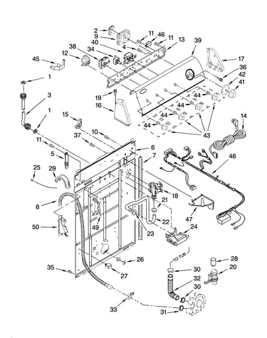 Controls and rear panel parts