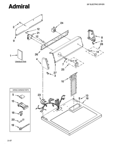 Top and console parts