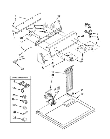 Top and console parts