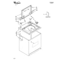 Whirlpool 7MWC87660SM0 top and cabinet parts diagram