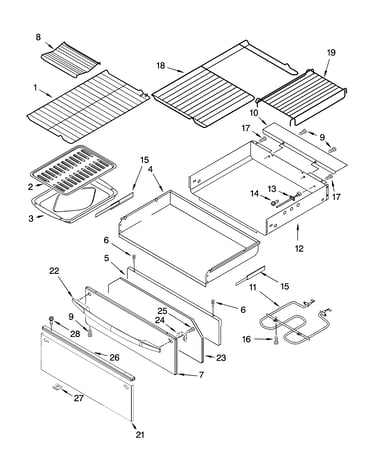 Drawer & broiler parts