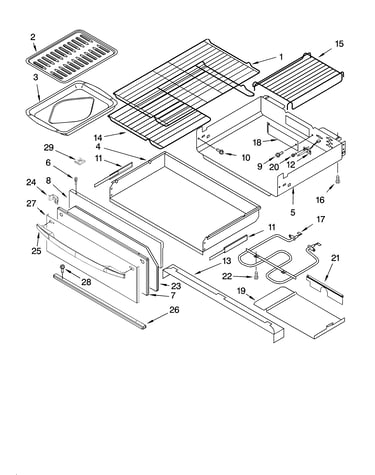 Drawer & broiler parts