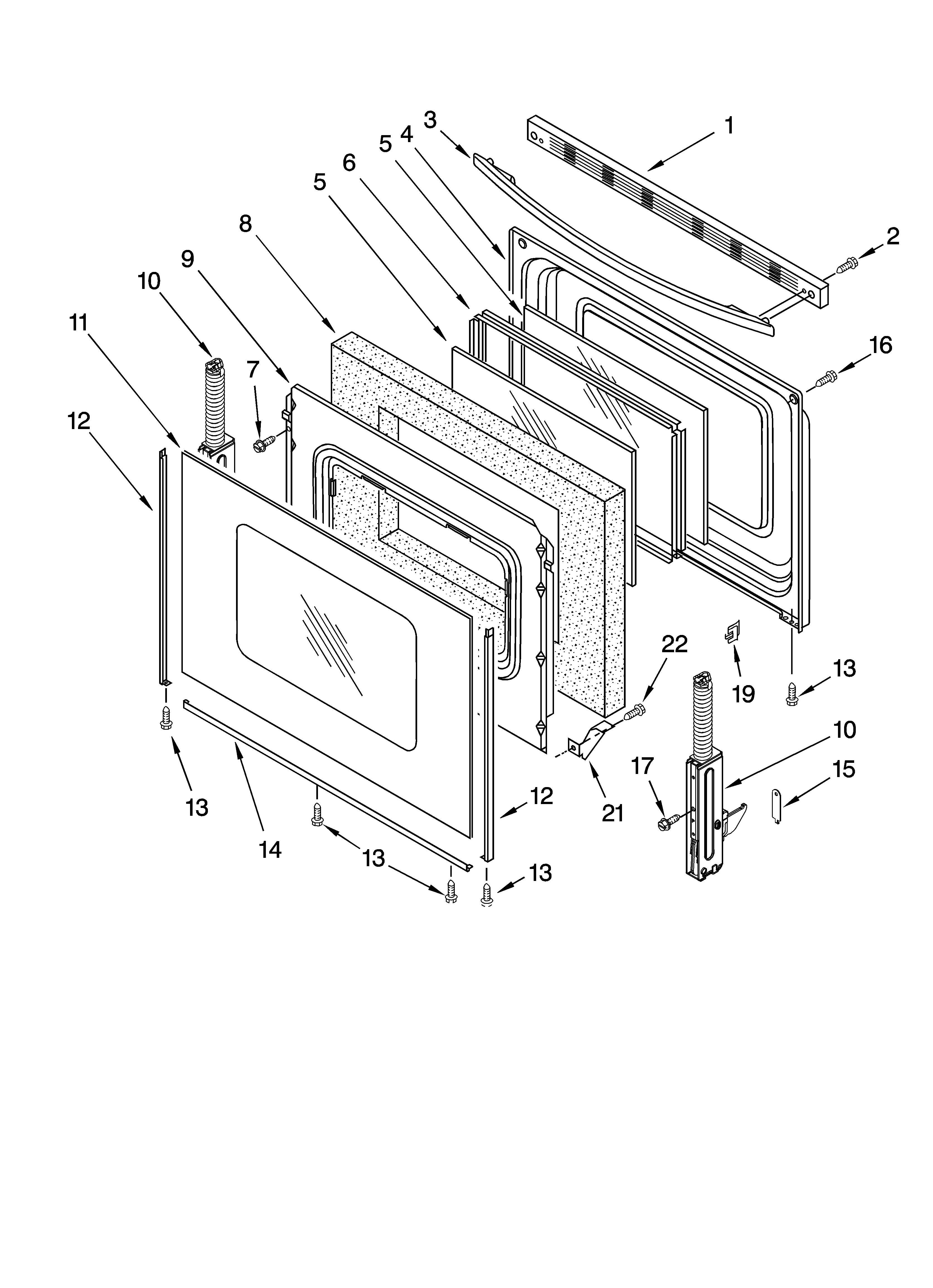 Door parts, optional parts (not included)