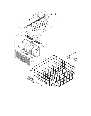 Lower rack parts, optional parts (not included)