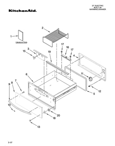 Control, door and drawer parts