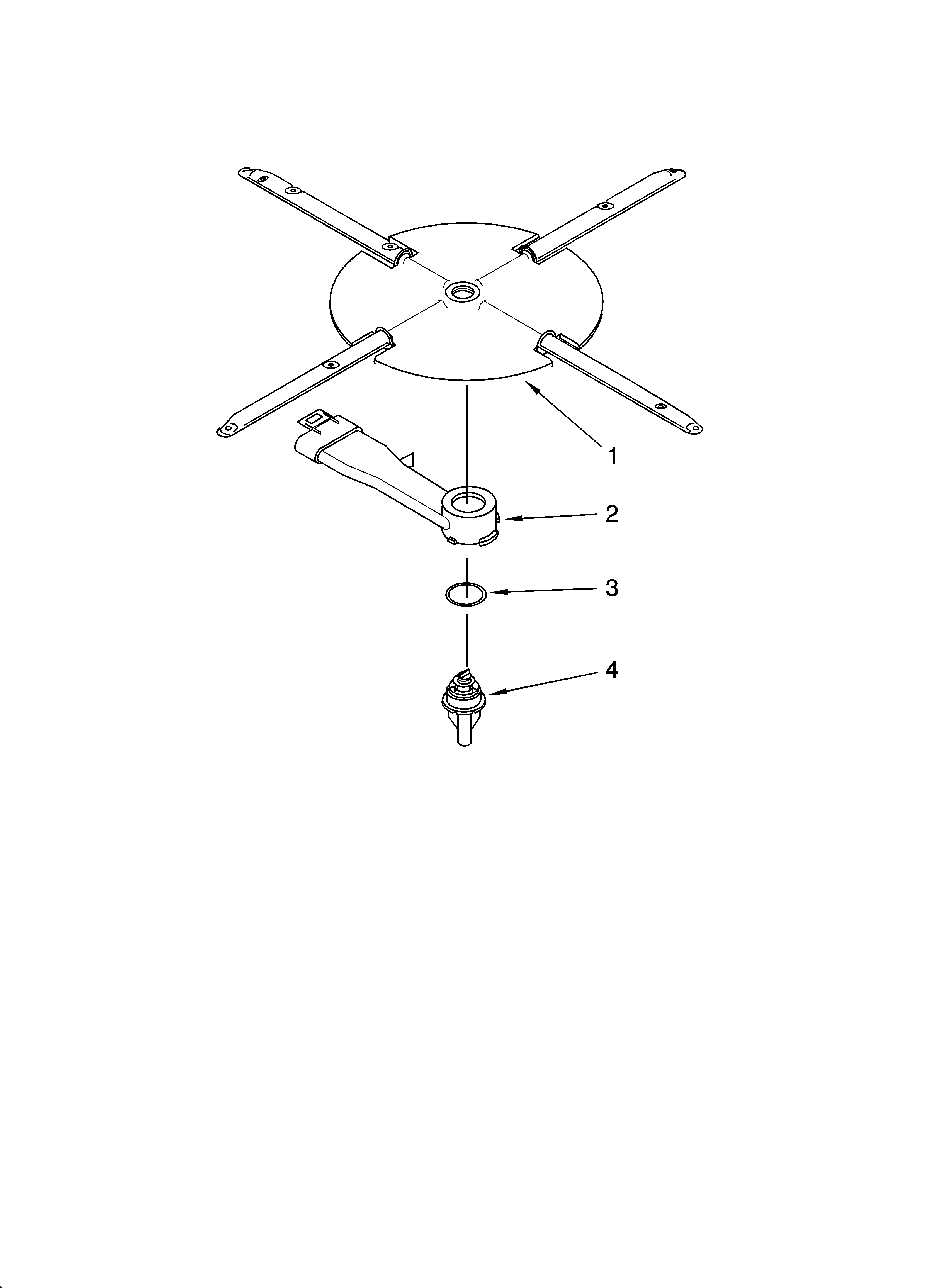 Lower washarm and strainer parts