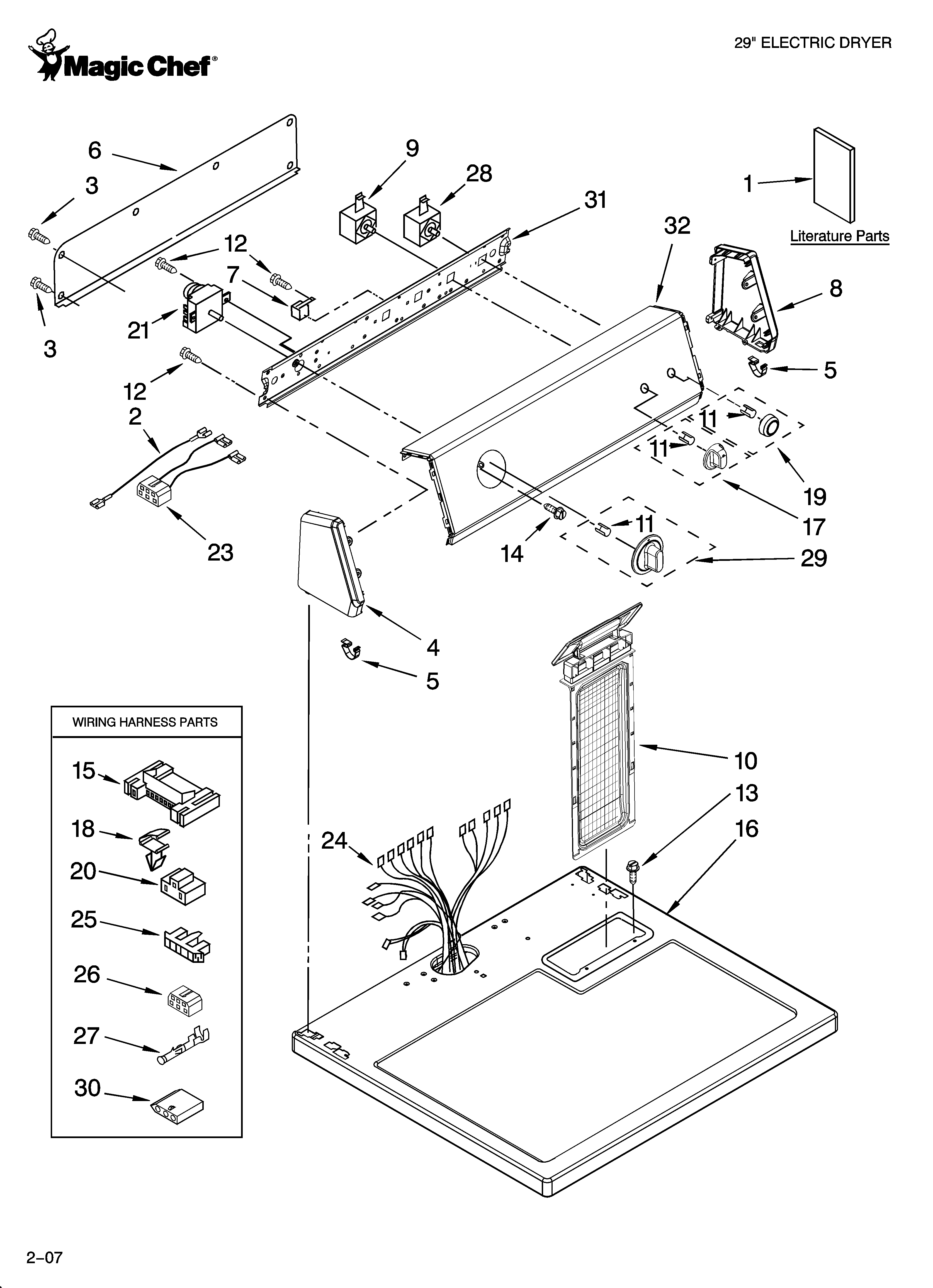 Top and console parts