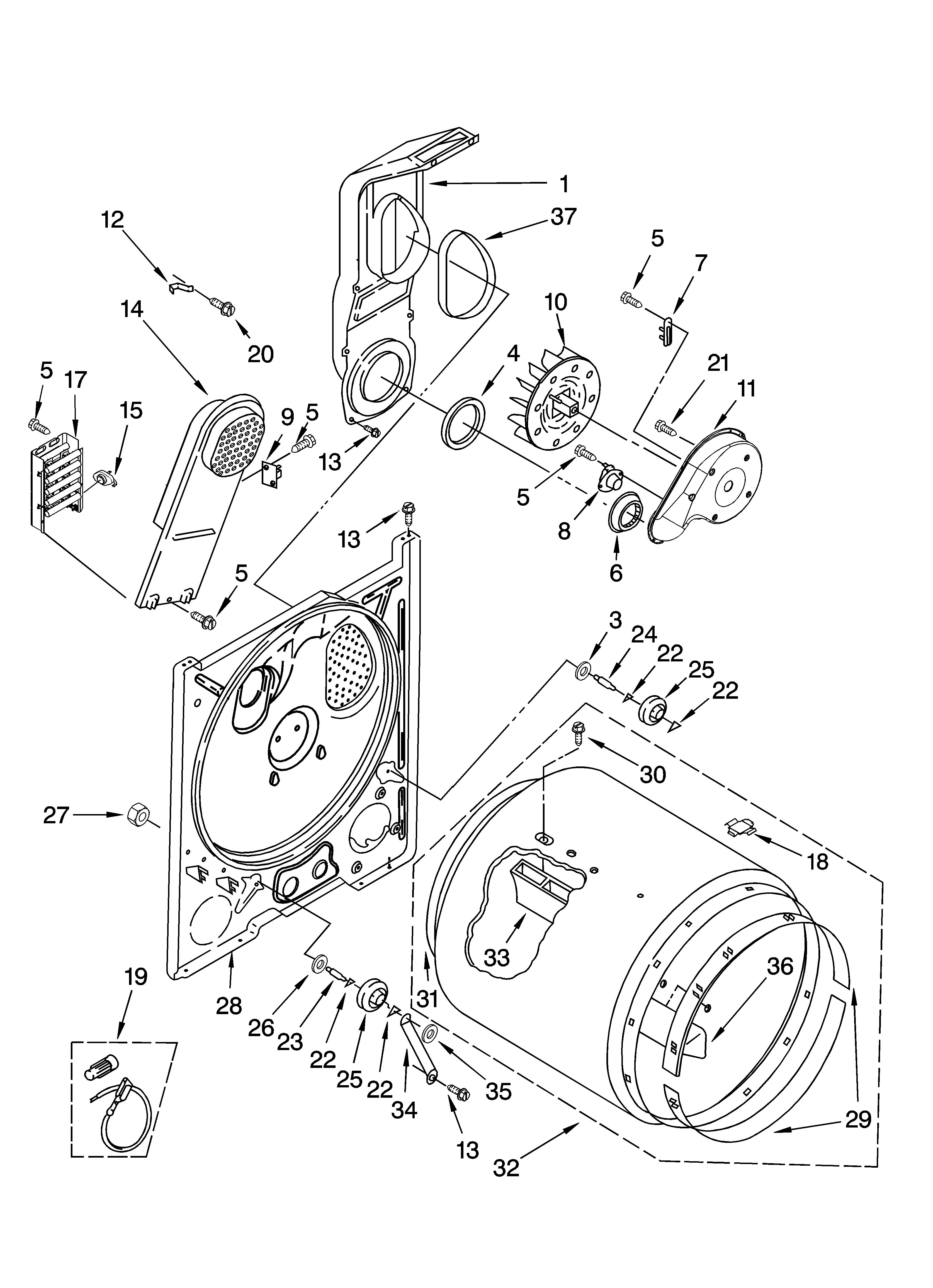 Bulkhead parts, optional parts (not included)