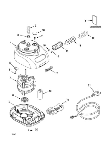 Motor and housing parts