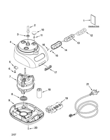 Motor and housing parts