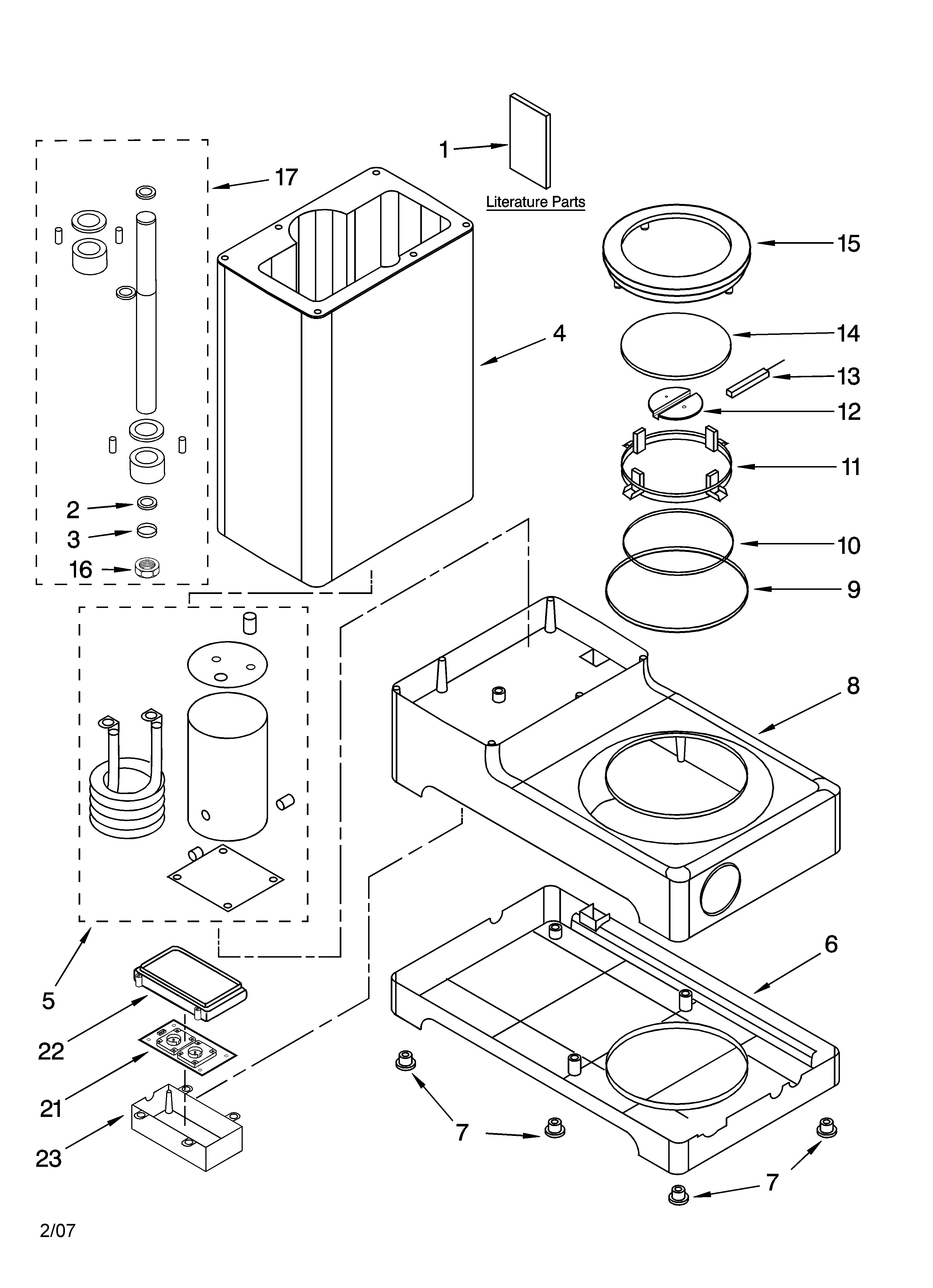 Base and housing parts