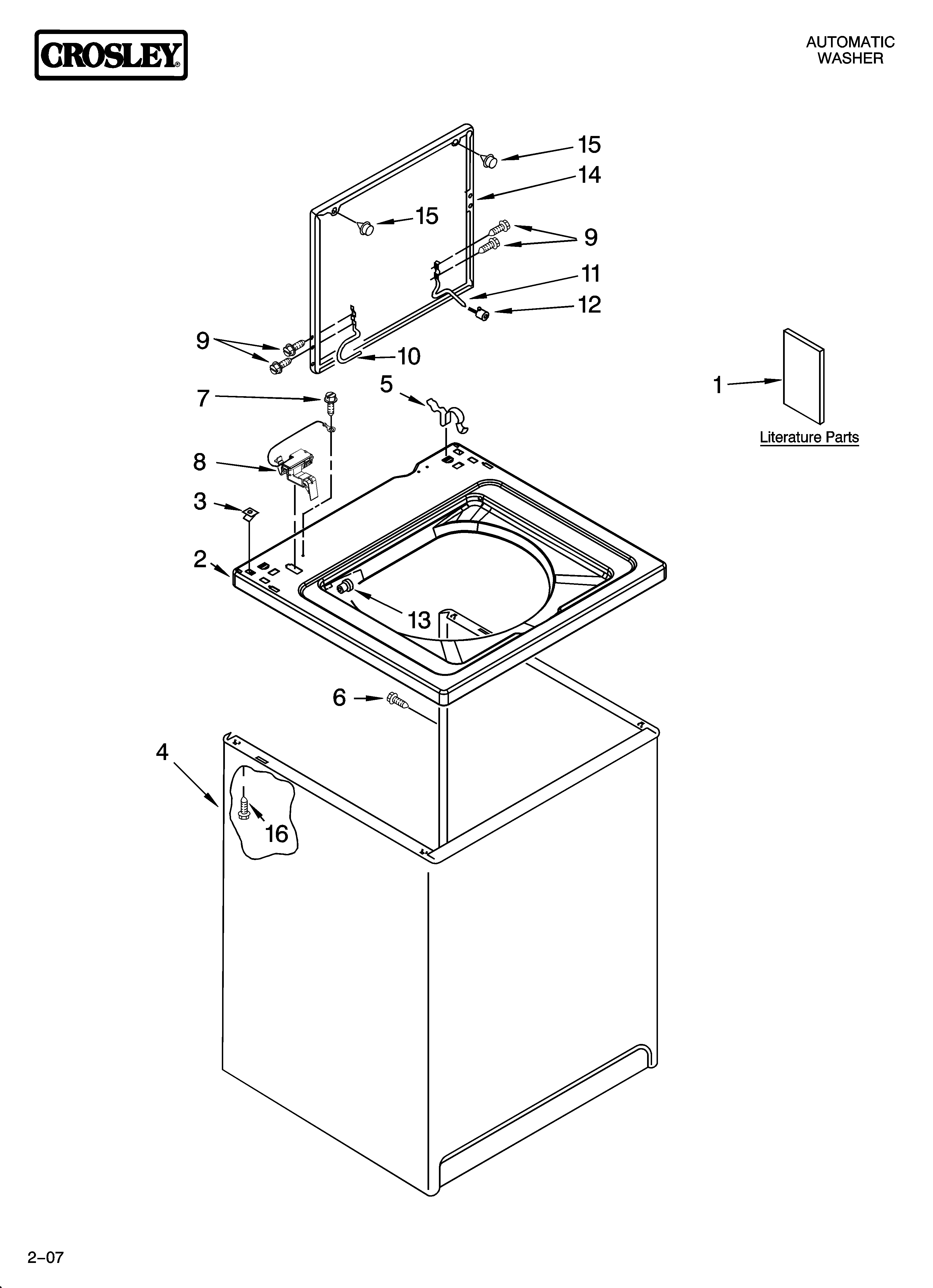 TOP AND CABINET PARTS