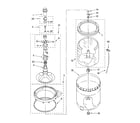 Crosley CAWS833SQ0 agitator, basket and tub parts diagram