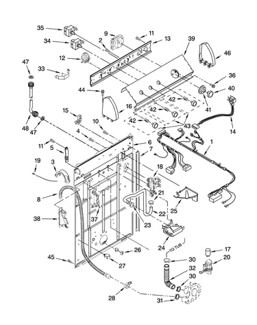 Controls and rear panel parts