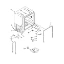 Whirlpool DU1055XTSD2 tub and frame parts diagram