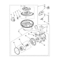 Whirlpool DU1055XTSD2 pump and motor parts diagram