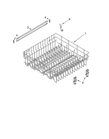 Upper rack and track parts