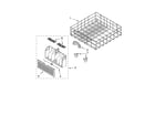 Whirlpool DU1100XTPTA lower rack parts, optional parts (not included) diagram