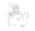 Whirlpool DU1145XTPQA tub and frame parts diagram