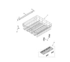 Whirlpool DU1245XTSQ1 upper rack and track parts diagram