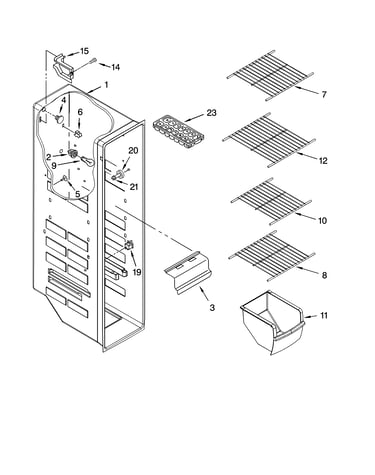 Freezer liner parts