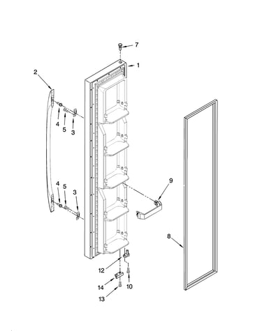 Freezer door parts