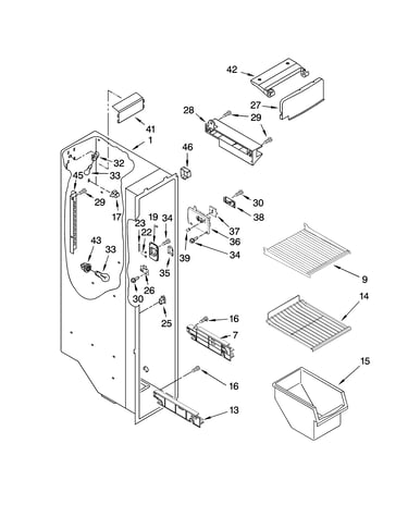 Freezer liner parts