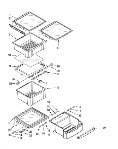 Refrigerator shelf parts