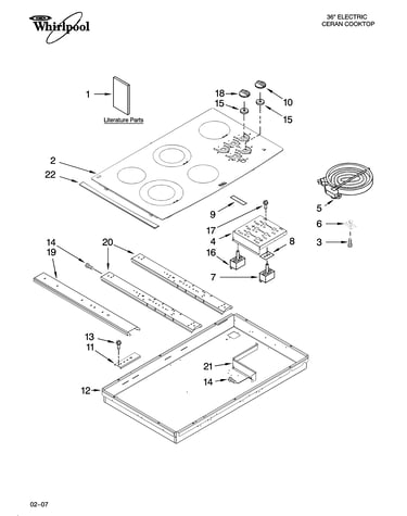 Cooktop parts, optional parts