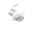 Whirlpool GU2700XTSB1 lower rack parts, optional parts (not included) diagram