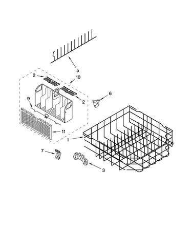 Lower rack parts, optional parts (not included)