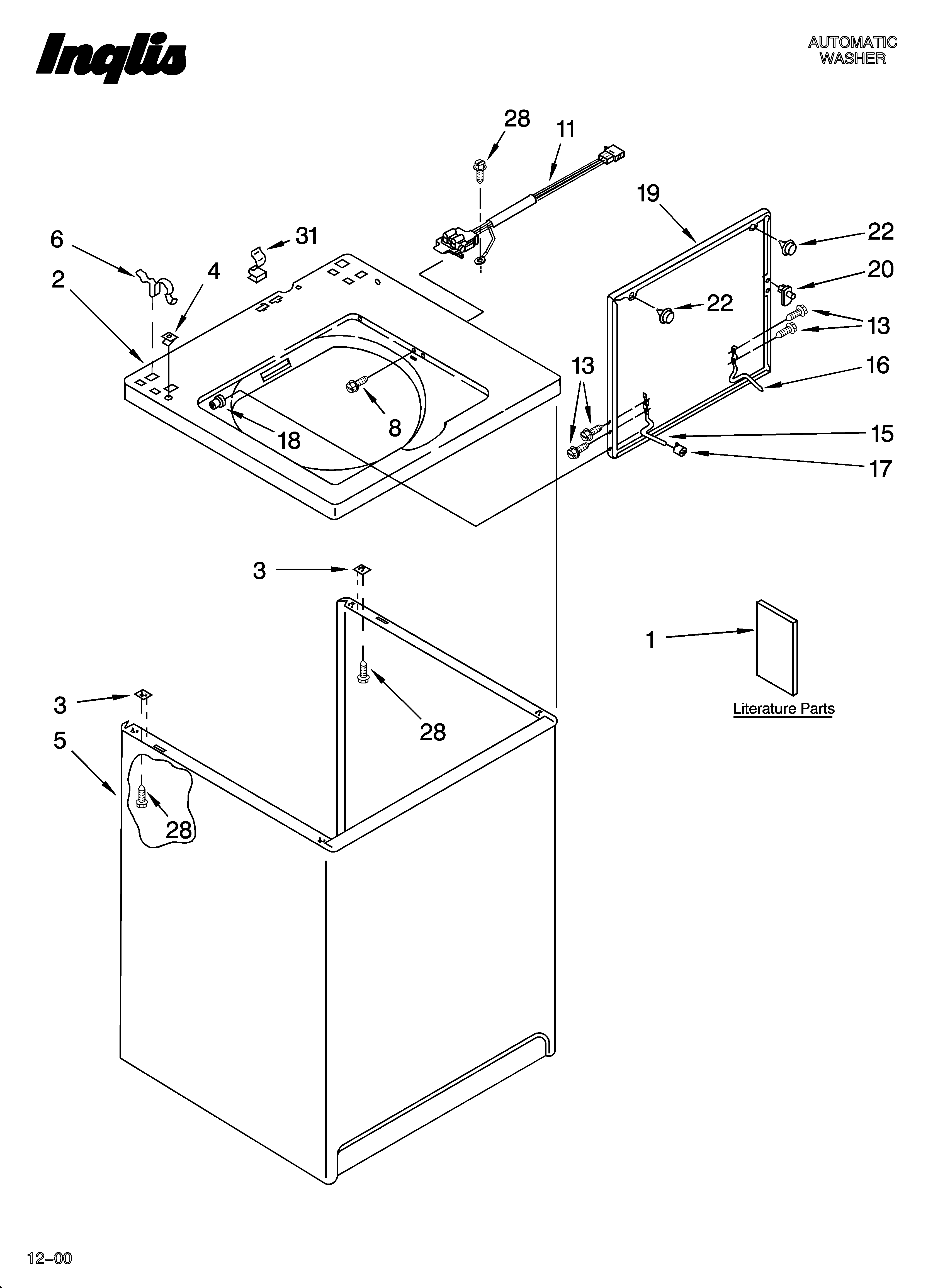 TOP AND CABINET PARTS