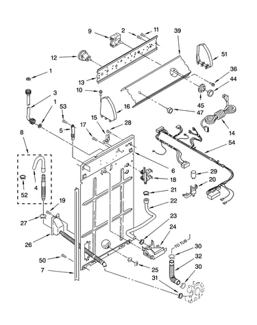 Controls and rear panel parts