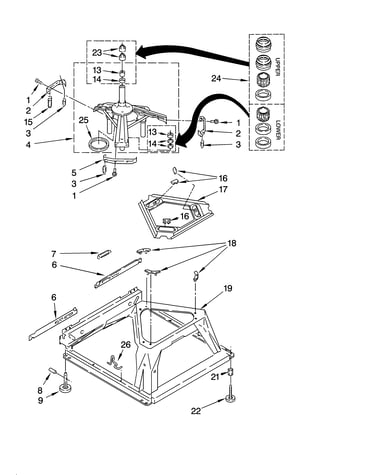 Machine base parts