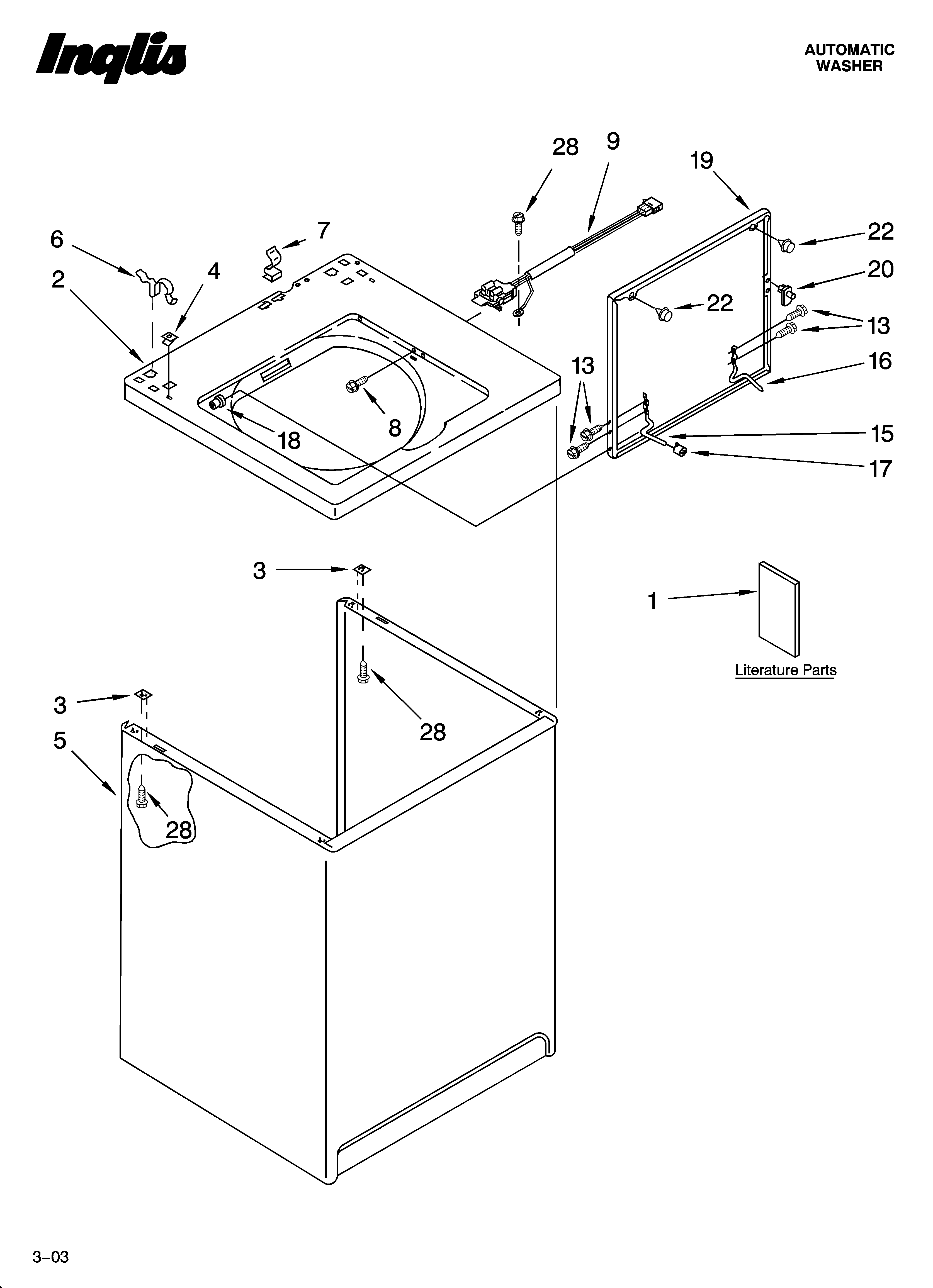 Top and cabinet parts