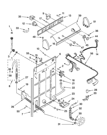 Controls and rear panel parts