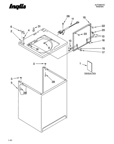 Top and cabinet parts
