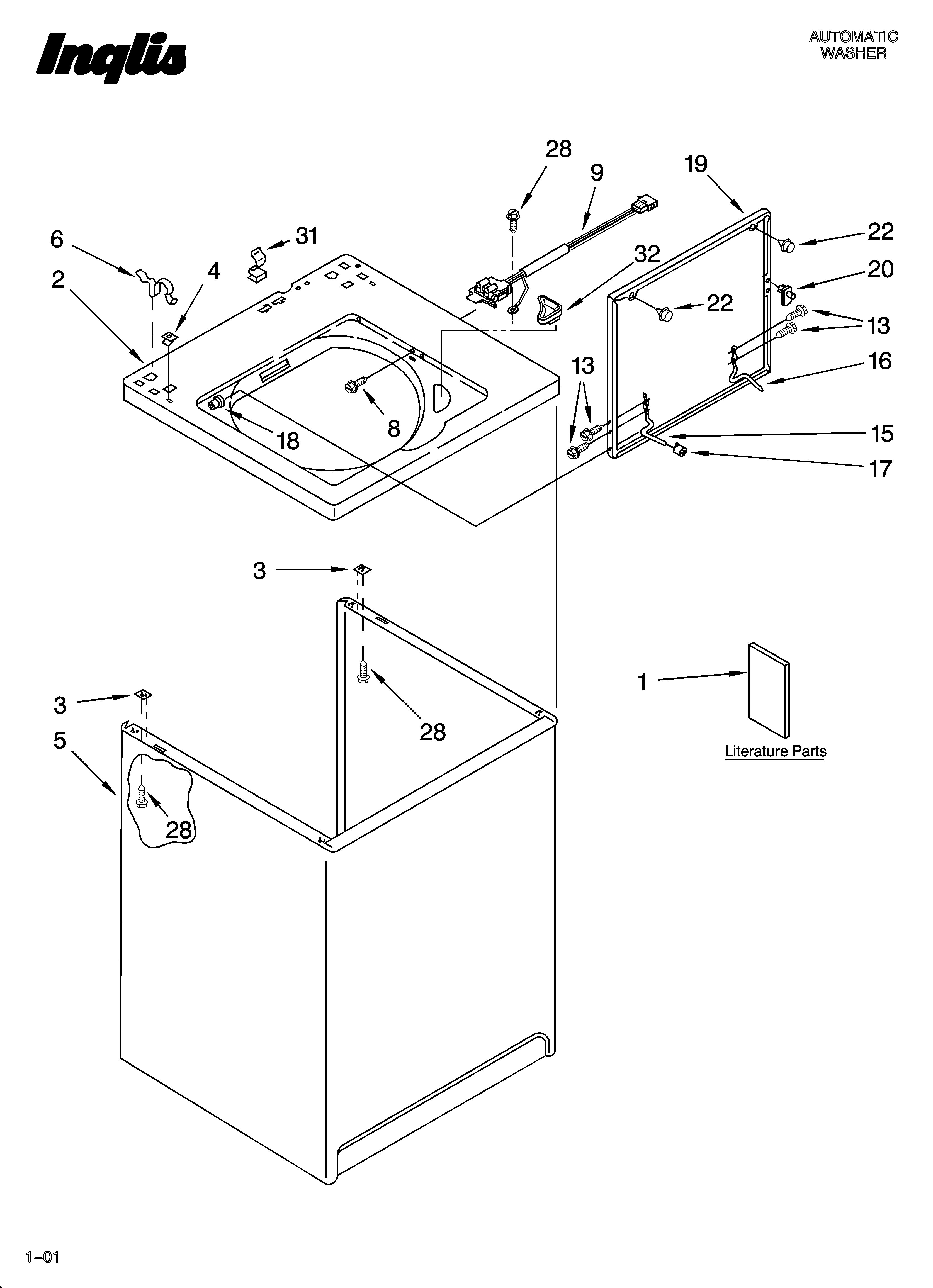 TOP AND CABINET PARTS