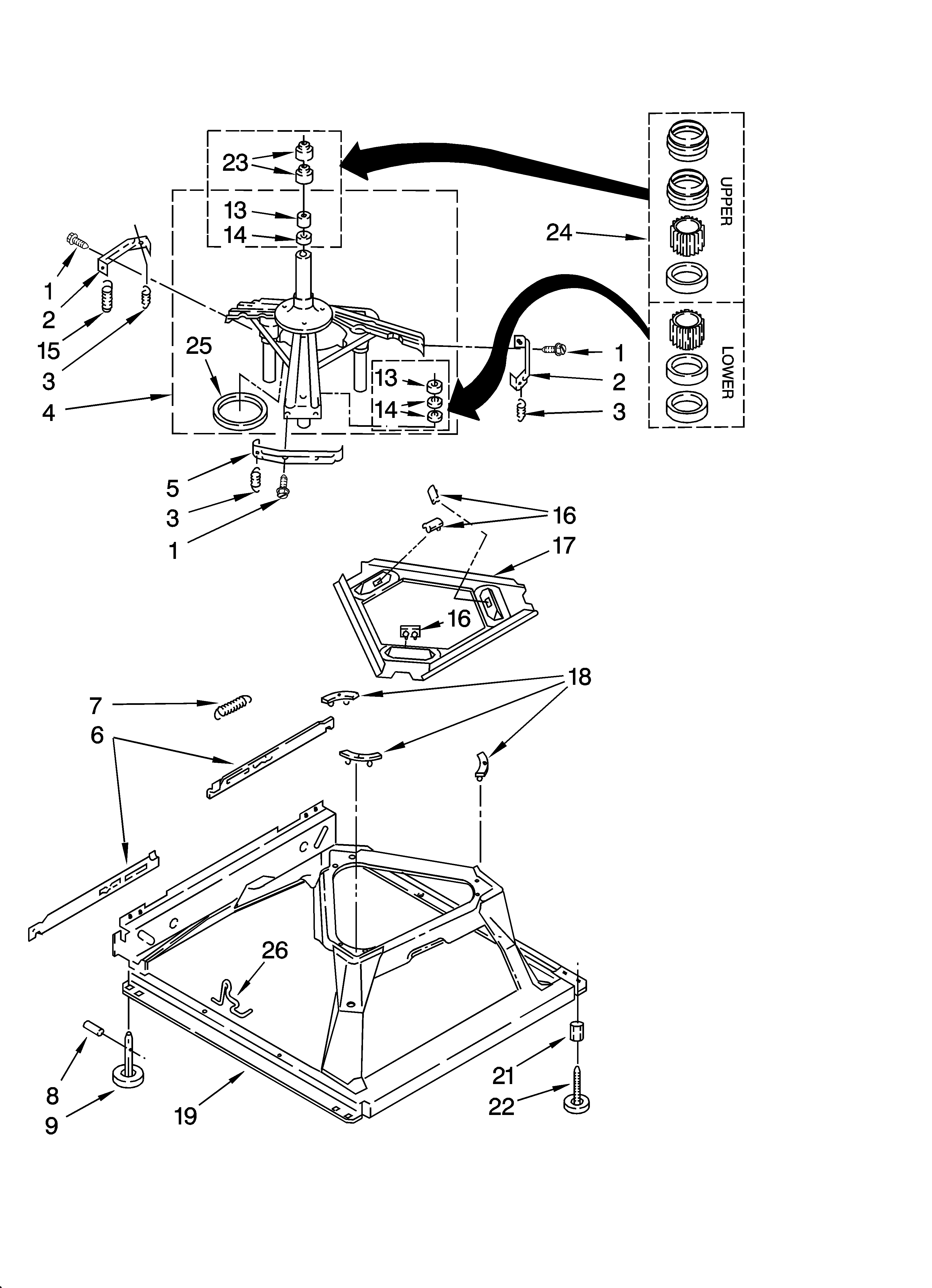 Machine base parts