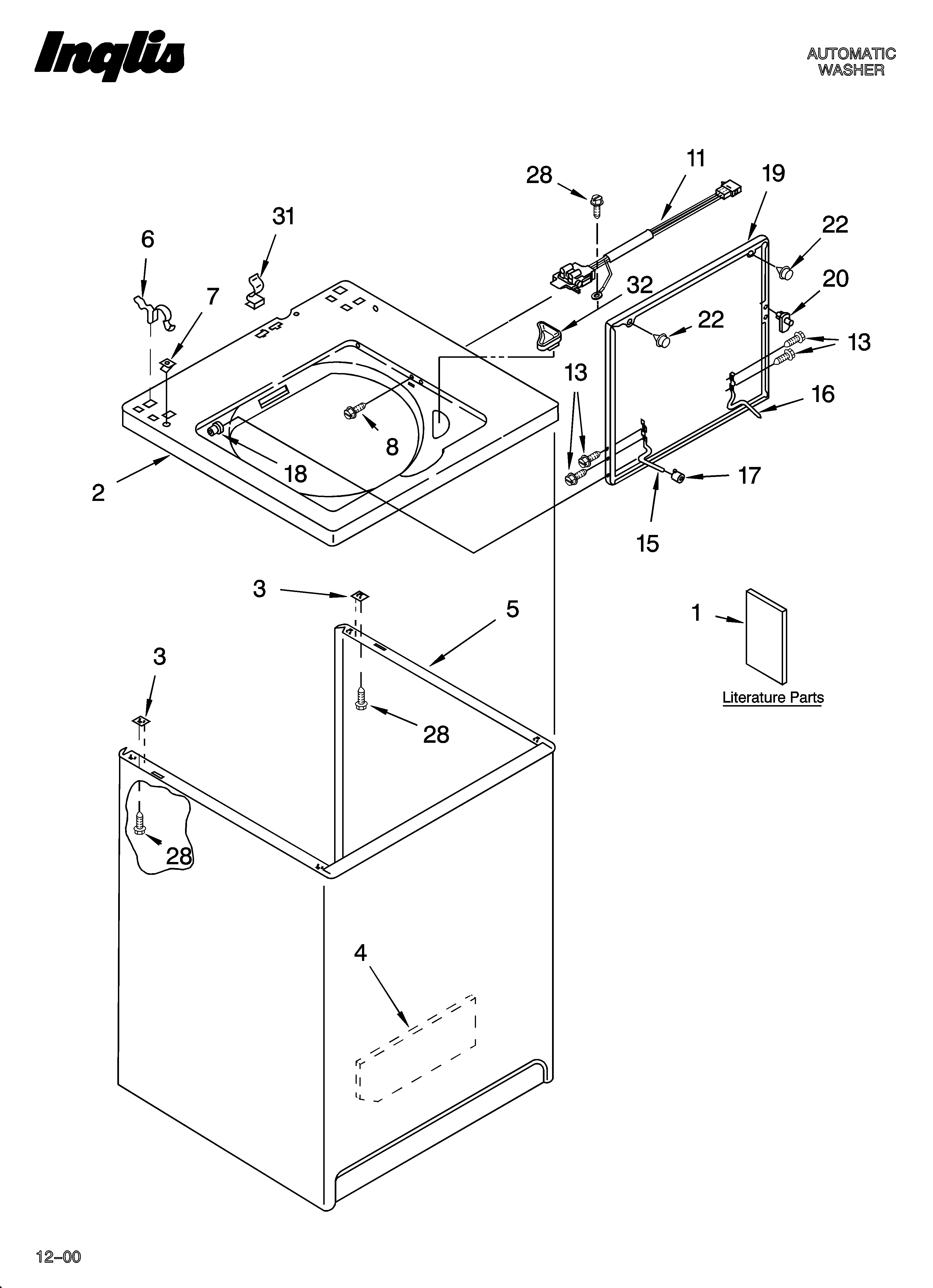 TOP AND CABINET PARTS