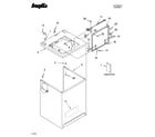 Inglis IJ46001 top and cabinet parts diagram